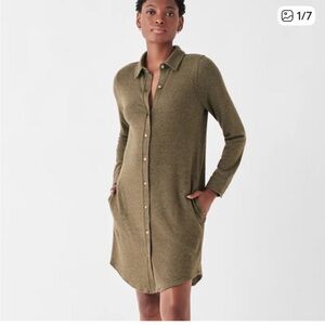 Faherty Legend™ Sweater Dress - Olive Green